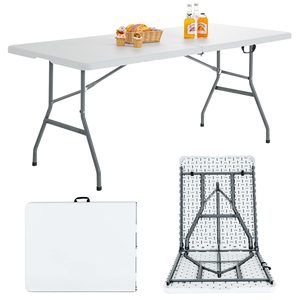 Mesa Plegable de Plástico para Exteriores, Muebles Modernos para Exteriores, Mesa Plegable de Plástico HDPE, Mesa Rectangular Plegable - Product Image 1