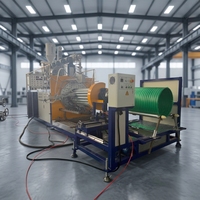 Ligne de production de tuyaux en PEHD à spirale pour murs pleins, pour eaux pluviales et eaux usées