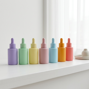 Venta al por Mayor de Botellas de Vidrio con Gotero en Colores Pastel Personalizadas, Frascos de Vidrio Brillante para Suero, Aceites Esenciales y Esencias Faciales - Product Image 1