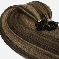 Vente en gros Extension de cheveux à pointe plate de haute qualité, cheveux Remy russes vierges à cuticule alignée, cheveux pré-collés à pointe plate
