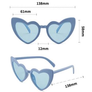 Nicroオリジナル工場ハート型サングラスレトロなカラフルな大きなフレームのサングラス写真小道具独身パーティーウェディングギフト - Product Image 3