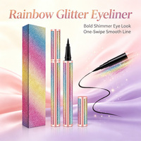 Crayon Eyeliner Scintillant : Application Facile en 4 Étapes, Démarrez à la Ligne des Cils, Tracez la Ligne Extérieure, Rehaussez la Pointe Extérieure pour un Regard Éclatant et Scintillant