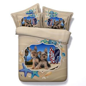 Parure de lit ensemble de couette JF356, ensemble de literie avec ballons et chiens d'air chaud, pour le détail, impression 3D, drap plat, taies d'oreillers, 4 pièces - Product Image 4