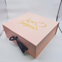 Boîte Cadeau Rigide Pliable de Luxe Bordeaux avec Logo Imprimé et Fermeture Magnétique