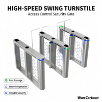 Torniquete de Velocidad CE, Barrera Giratoria Antiescalada para Peatones, Control de Acceso por Código QR, Alta Velocidad, Acero Inoxidable, 40 Personas/min