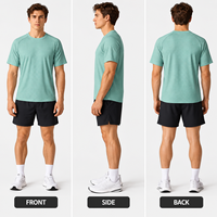 T-shirt de course personnalisé pour homme, respirant, à séchage rapide, en maille perforée au laser, confortable pour la peau, pour l'entraînement et la performance