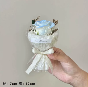 ช่อดอกไม้จิ๋วธีมดอกไม้ DAMAI กุหลาบ ทานตะวัน ดอกไม้ประดิษฐ์อบแห้ง สำหรับกล่องของขวัญ ตกแต่งงานวันเกิด - Product Image 2