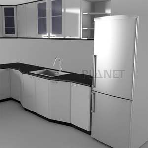 خزانة مطبخ جدارية من البلاستيك مع إطار دوار من الأعلى خزانة مطبخ صناعة صينية تصميم خزانة مطبخ على الطراز الحديث - Product Image 4