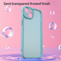 Coque de téléphone antichoc en TPU dépolie semi-transparente anti-chute pour iPhone 17/16/15/Max – Housse de protection Fundas Carcasa