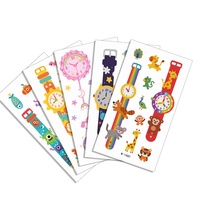 Tatouages temporaires lumineux pour montre-bracelet, autocollants imperméables qui brillent dans le noir, motifs cheval, élan, animaux, pour fête d'anniversaire