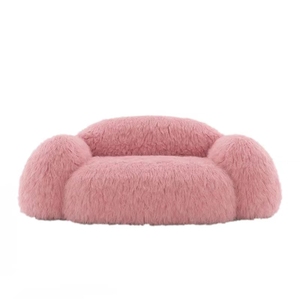 Sofá largo <span class=keywords><strong>Rosa</strong></span> estilo <span class=keywords><strong>italiano</strong></span> para niñas, sofá para sala de estar y dormitorio - Product Image 1