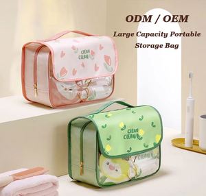 Large Capacity Fashion PVC Makeup <b>Bag</b> Hanging <b>Toiletry</b> Kit Cosmetic <b>Bag</b> for Travel - Product Image 1