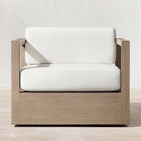 Nouveauté, canapé simple en bois massif, chaise longue pivotante en teck pour hôtels, patios, villas et arrière-cour-pour le salon