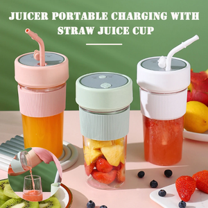 Juicer listrik portabel Blender dengan sedotan 350ML mixer buah 1200mAh USB isi ulang Juicer manis cangkir pemeras pembuat jus - Product Image 2