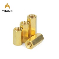 MERCI # 4 # 6 # Entretoise de raccordement longue hexagonale en laiton passivé UNC 8-32 6-32 4-40, longueur 5-20 mm