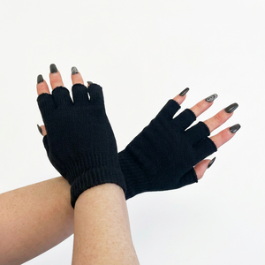 Guantes hasta la muñeca de color liso con jacquard para hombre y mujer, 100% lana, para las cuatro estaciones, con pantalla táctil, elásticos, talla única, para esquí, ciclismo, uso casual - Product Image 1