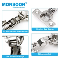 IronFurniture Clip hydraulique sur la charnière dissimulée réglable en acier inoxydable 3d réglable à fermeture douce 35mm pour armoire de placard