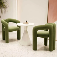 Canapé Chesterfield moderne de luxe à une place en tissu, fauteuil de salon et salle à manger design, mobilier