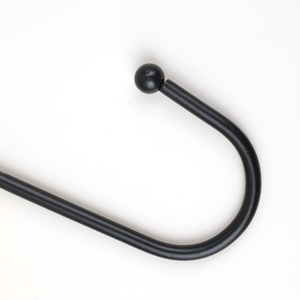 Ganchos y rieles de gancho de alambre de hierro pintados en negro de estilo chino y rústico, accesorio de Hardware para armarios y armarios de ropa - Product Image 5