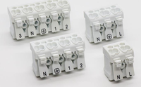 Système d'éclairage LED 923 2 3 4 5 pôles Connecteur de fil en laiton nickelé PA66 Plaque de terre CE Fixation facile Fabricant de connecteurs