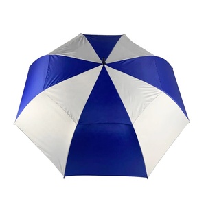34-Inch Blue and White Air Vented Golf <strong>Umbrella</strong> Extra <strong>Large</strong> Double Layers <strong>Windproof</strong> for Sun Rain Many Colors to Choose From - Product Image 2