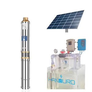 Pompe à eau solaire avec hélice en plastique, 12v, 200w, 25m, 2.0m, 3/h, submersible, courant continu de 2 pouces, prix d'usine