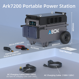 สถานีไฟฟ้าเคลื่อนที่ 7200W US UK สำหรับขายส่ง ใช้แบตเตอรี่ LiFePO4 เครื่องกำเนิดพลังงานแสงอาทิตย์ 230V 60HZ MPPT รองรับการชาร์จพลังงานแสงอาทิตย์สูงสุด 3700W พร้อมบริการดรอปชิปปิ้ง - Product Image 6
