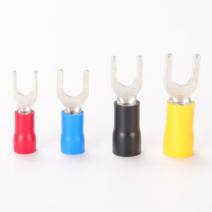 MG ön yalıtımlı bakır kalay kaplama maça terminalleri kırmızı siyah mavi 600V tel bağlantı kıvrım renkli yalıtımlı terminali - Product Image 4