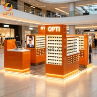 Kiosque d'exposition optique classique, vitrine de luxe pour lunettes de soleil, présentoir LED pour lunettes, unité d'affichage pour lunettes