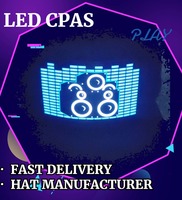 6 pannello Led luce lampeggiante fino lucido Display cappello sport Baseball cappello cappello con luce a Led per uomo vendita