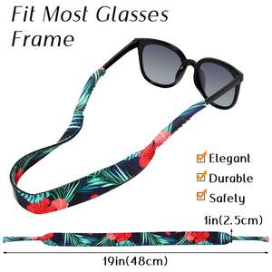Sangle porte-lunettes de soleil en néoprène Sangles de lunettes de soleil personnalisées imprimées sur mesure de haute qualité Sangles de lunettes flottantes en néoprène - Product Image 3