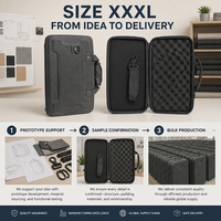 Étui pour contrôleur DJ XXL avec coque renforcée en EVA et intérieur en mousse alvéolée pour la protection des équipements de mixage surdimensionnés lors des déplacements