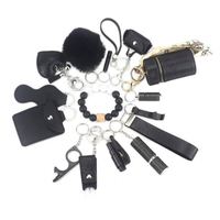 Porte-clés de sécurité Bling en alliage, accessoires, outils, gadgets, fournitures d'alarme, cadeaux en gros pour la défense personnelle, porte-clés de défense personnelle pour femmes