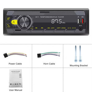 Autoradio traditionnel Podofo Lecteur MP3 FM Bluetooth SD USB MMC WMA Récepteur audio - Product Image 6