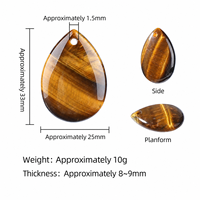 Pendentifs en cristal naturel en forme de goutte d'eau en gros, breloques en pierres précieuses mélangées pour la fabrication de colliers, boucles d'oreilles et bijoux DIY
