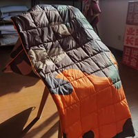 Plaid tricoté camouflage double face personnalisable, couverture chaude portable toutes saisons pour le bureau, la maison et le camping