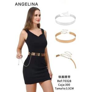 Ceinture en fer Angelina, 3,5 cm, chaîne métallique, ceinture pour femme, accessoire de mode - Product Image 2