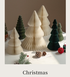 Nicro <span class=keywords><strong>New</strong></span> Arrival Phân Hủy Sinh Học Lễ Hội Giáng Sinh Nguồn Cung Cấp Tùy Chỉnh Các Tông Giấy Tổ Ong Trang Trí Mini Cây Giáng Sinh - Product Image 4