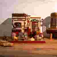 Novedad 2026: Mini Casa de Muñecas Crown Tavern M2605 con Iluminación, Kit de Ensamblaje de Rompecabezas de Madera DIY con Vista a la Calle Crown Tavern