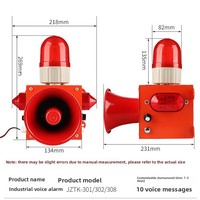 Alarme infrarouge PIR 120 dB, volume réglable, stroboscope, sirène sonore industrielle antivol, lumière d'avertissement d'urgence 12 V-380 V