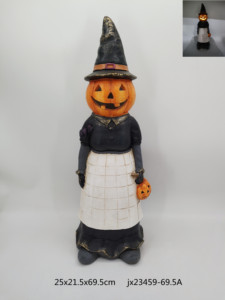 Poliresina de 23 pulgadas gato negro <span class=keywords><strong>Cuervo</strong></span> ornamento Halloween Animal estatuilla estatua estilo Artificial modelo Material de resina - Product Image 5