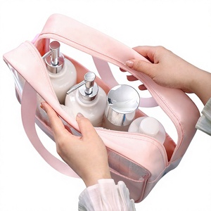 Bolsa de Cosméticos Cuadrada Impermeable, Duradera y Ecológica, Transparente de PVC, Multifuncional, para Viajes, con Cierre - Product Image 4