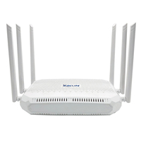 Routeur Wi-Fi 6 XPON ONT FTTH OEM personnalisé, 4 ports Gigabit + 2 VoIP + CATV, double bande AC2100, modèle ZC-521T, commande en gros