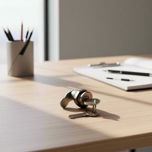 Anin חזק פליז anin עם 2 מפתחות שחור/זהב/אפור בהיר גימור 15 מ "מ אחורי לרהיטים עיצוב מודרני - Product Image 4