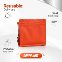 Sac à fermeture éclair personnalisé JIJID, plusieurs tailles et couleurs, pochette à fond plat avec cordon de serrage, réutilisable, en aluminium pour grains de café