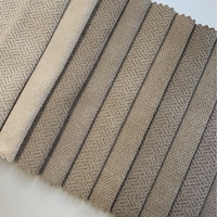 Couleur assortie série lin tissé tissus d'ameublement canapé chaise couverture tissu fournisseur personnalisé