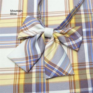 Nuevos Accesorios de Uniforme Estilo Universitario Japonés: Corbata de Lazo para Camisa de Niña, de Algodón TR, con Estampado Tie-Dye a Cuadros, Venta al por Mayor de Fábrica - Product Image 4