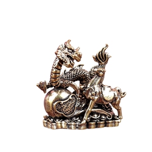 Statue unique de cheval dragon en laiton - <span class=keywords><strong>Symbole</strong></span> du zodiaque chinois pour la promotion des affaires - Product Image 6