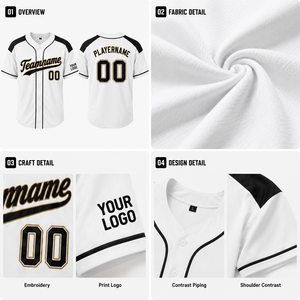 Camiseta de Béisbol Personalizada para Hombre, 100% Poliéster, Malla, Cierre de Botones, Nombre del Equipo, Número, Logotipo, Manga Corta, Hombros en Contraste, Uniforme - Product Image 2