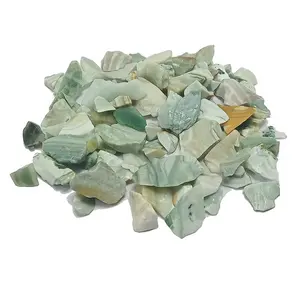 crystal Green zebra chip loose stone raw gemstone chips tumbled stone chip natural healing crystal Gravels pebbles agate